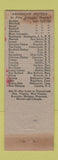 Matchbook Cover - The Yorktowne Hotel York PA WORN