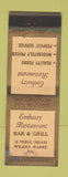 Matchbook Cover - Embassy Restaurant Wilkes Barre PA WORN
