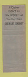 Matchbook Cover - Joseph Freedman Store Men's Clothes Harrisburg PA