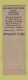 Matchbook Cover - Budd Stearns Furniture Fair Hollins VA