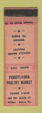 Matchbook Cover - Pennsylvania Poultry Market Wilkes Barre PA WORN