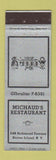 Matchbook Cover - Michaud's Restaurant Staten Island NY