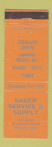 Matchbook Cover - Gauer Service Supply Akron OH