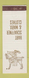 Matchbook Cover - Hart Schaffner Marx Men's Clothes Utica NY