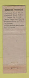 Matchbook Cover - Hendrick Manufacturing Carbondale PA metal grilles WORN