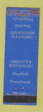 Matchbook Cover - Orcutt's Restaurant Clearfield PA WORN
