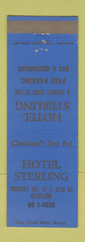 Matchbook Cover - Hotel Sterling Cleveland OH