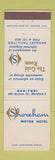 Matchbook Cover - Shoreham Motor Hotel Hartford CT Gold Room