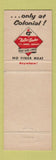 Matchbook Cover - Colonial Meats Chicken Beef Veal Lamb
