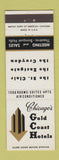 Matchbook Cover - Gold Coast Hotels Chicago IL Croydon Eastgate St Clair