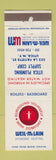 Matchbook Cover - Weil McLAin Heating Utica Plumbing Utica NY WEAR