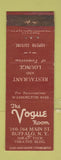 Matchbook Cover - Vogue Room Buffalo NY WEAR
