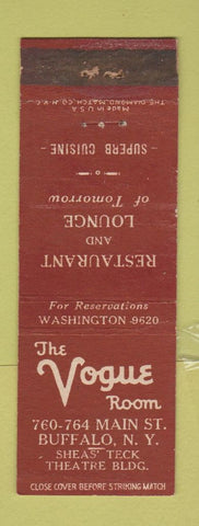 Matchbook Cover - Vogue Room Buffalo NY WEAR