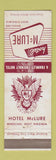Matchbook Cover - Hotel McLure Wheeling WV WORN