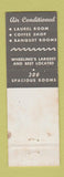 Matchbook Cover - Hotel McLure Wheeling WV WORN
