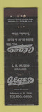 Matchbook Cover - Algeo Nite Grill Toledo OH WEAR ADVANCE