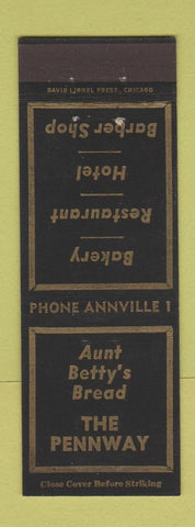 Matchbook Cover - Aunt Betty's Bread Pennway Annville