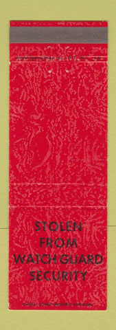 Matchbook Cover - Watch Guard Security