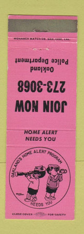 Matchbook Cover - Oakland Police Department CA