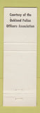 Matchbook Cover - Oakland Police Department CA