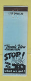 Matchbook Cover - Lyle Douglas Stock Cut Police
