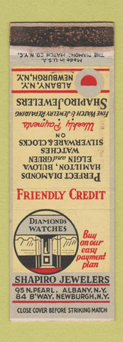 Matchbook Cover - Shapiro Jewelers Albany Newburgh NY WEAR
