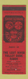 Matchbook Cover - Lost River Valley Dude Ranch Darlington ID WORN