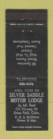 Matchbook Cover - Silver Saddle Motor Lodge Estes Park Colorado