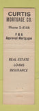Matchbook Cover - Curtis Mortgage Real Estate Loans