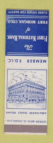 Matchbook Cover - First National Bank Fort Morgan Colorado