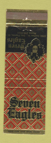 Matchbook Cover - Seven Eagles Des Plaines IL Restaurant