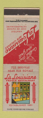 Matchbook Cover - La Louisiane French Restaurant New Orleans LA