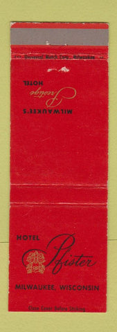 Matchbook Cover - Hotel Pfister Milwaukee WI