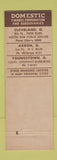 Matchbook Cover - Domestic Finance Cleveland Akron Youngstown OH