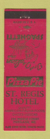Matchbook Cover - St Regis Hotel Portland ME