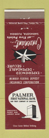 Matchbook Cover - Palmer First Naitonal Bank Sarasota FL