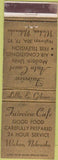 Matchbook Cover - Fairview Cafe Wahoo NE