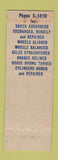 Matchbook Cover - Horton Wheel Aligning Jacksonville FL
