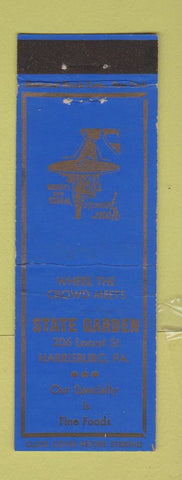 Matchbook Cover - State Garden Harrisburg PA