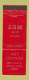 Matchbook Cover - Met Lounge Akron OH