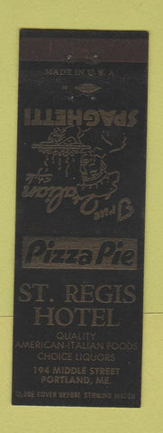 Matchbook Cover - St Regis Hotel Portland ME Spaghetti