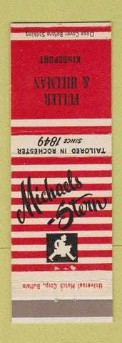 Matchbook Cover - Michaels Sterns Men's Clothes Fuller Hillman Kingsport TN