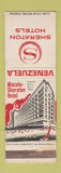 Matchbook Cover - Sheraton Hotel Venezuela Macuto Caracas WEAR