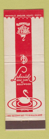 Matchbook Cover - Lakeside Golf Club Hollywood CA