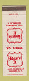 Matchbook Cover - Edgar's II Yonkers NY