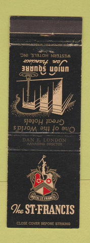 Matchbook Cover - St Francis Hotel San Francisco CA WEAR