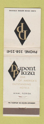 Matchbook Cover - Dupont Plaza Hotel Miami FL WORN