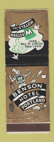 Matchbook Cover - Benson Hotel Portland OR
