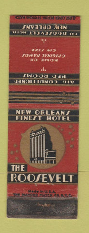 Matchbook Cover - Roosevelt Hotel New Orleans LA WORN
