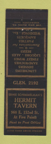 Matchbook Cover - Hermit Tavern Ernie Schimmelman's